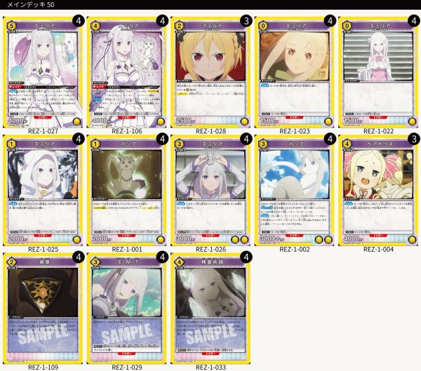 画像1: 【黄】エミリアデッキ (1)